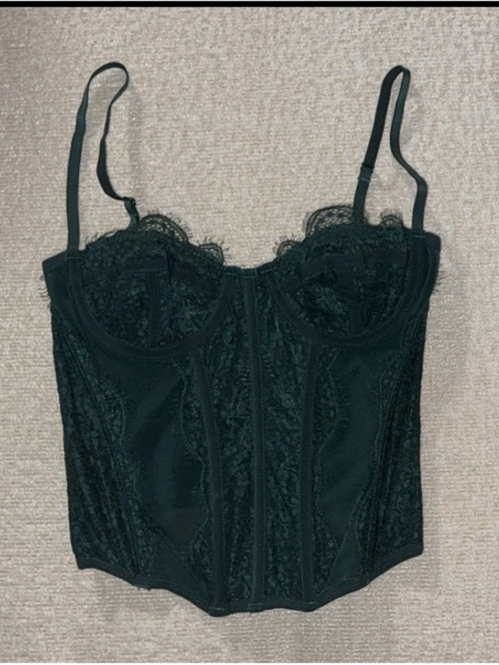 Urban Outfitters  ‘Out From Under’ Modern love lace corset- small/emerald green